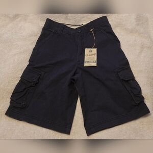 Faded Glory Cargo Shorts Boys Size 10 Blue Vintage NWT New Old Stock Pockets